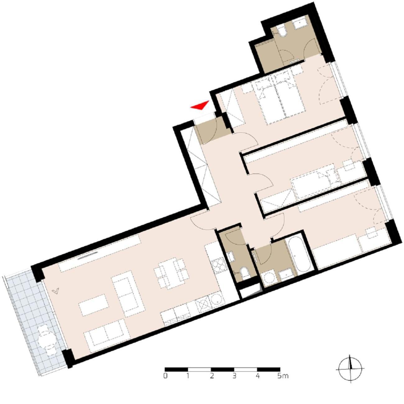 Apartment 4 Room, 2 Bath, Parking Prag Exteriör bild